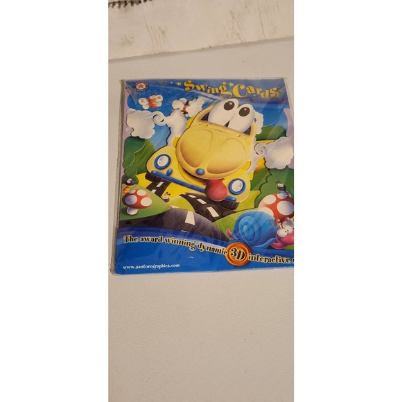 Swimg cards 3d greeting card yellow vw Volkswagen bug new and sealed all ages - Picture 3 of 8